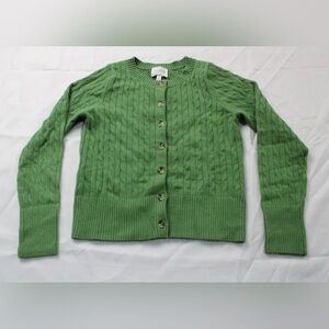 PINQUE Artoie Fitted Cable Cardigan Green - XS